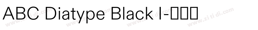 ABC Diatype Black I字体转换
